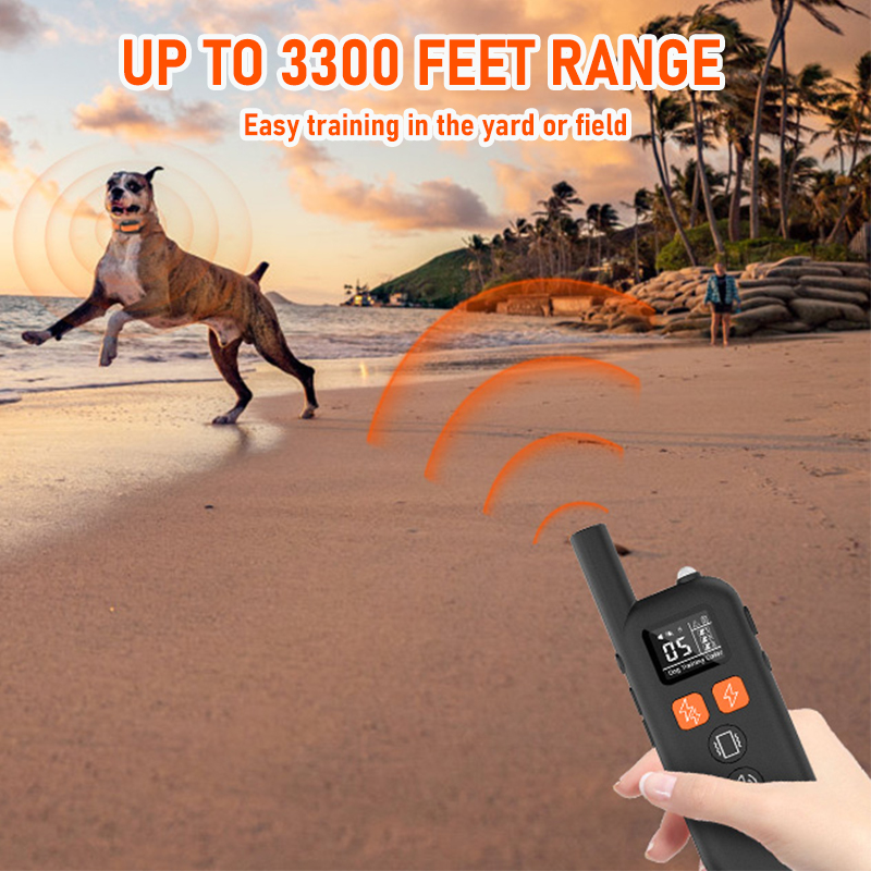 Dog Shock Collar-3300FT Dog Training Collar with Remote Innovative IP67 Waterproof with 3 Training Modes, Anti Bark Collar Rechargeable E-Collar for A