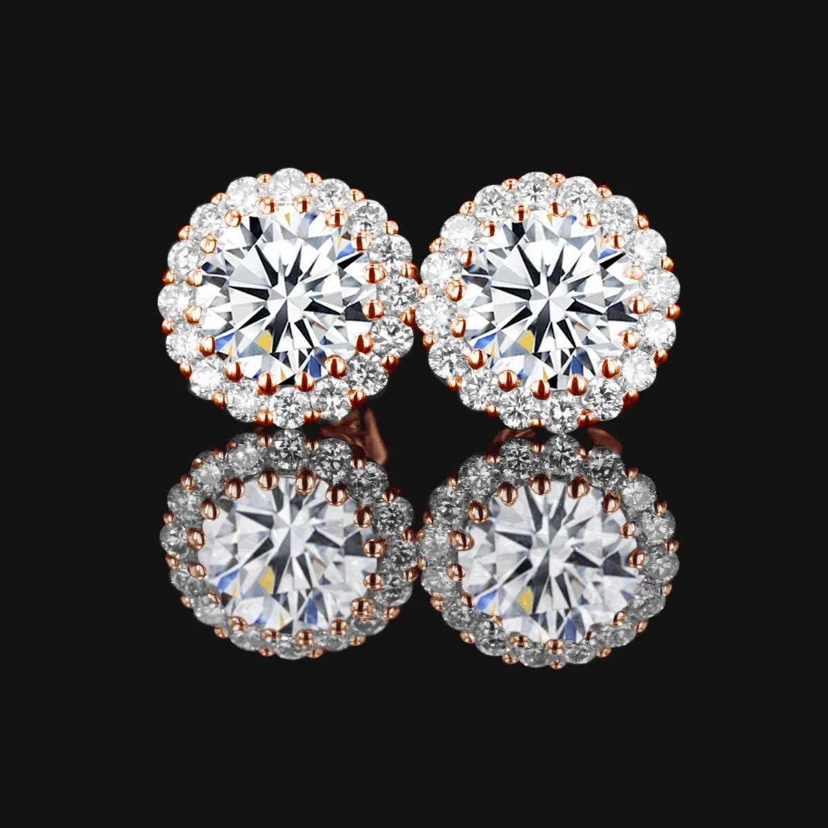 Real 1.2ct D Color Moissanite Dia Stud for Women Sterg Sier Wedding Accessories Earrings Jewelry