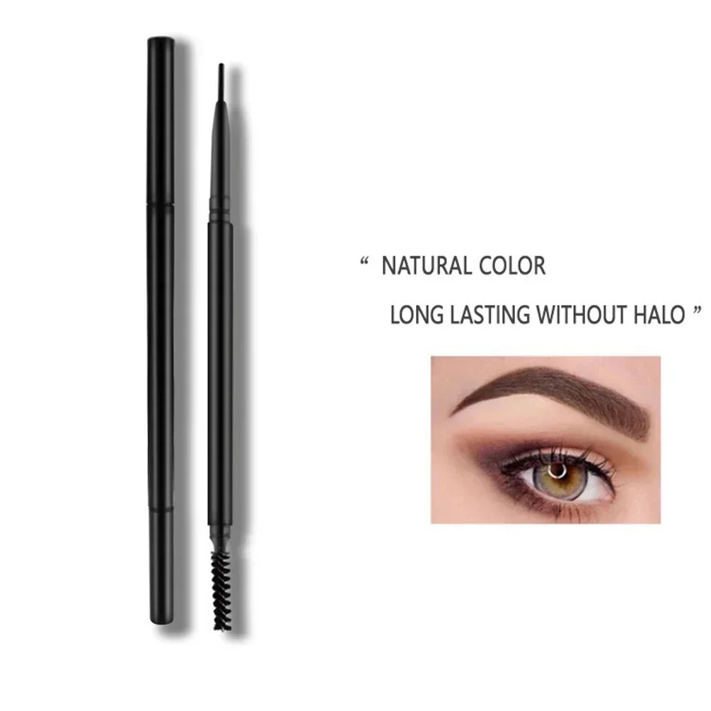 Custom Bulk 6color Eyebrow Pencil Private Label 1.5mm Ultra-thin Brow Double-headed Waterproof Sweatproof Long-lasting Makeup 250222