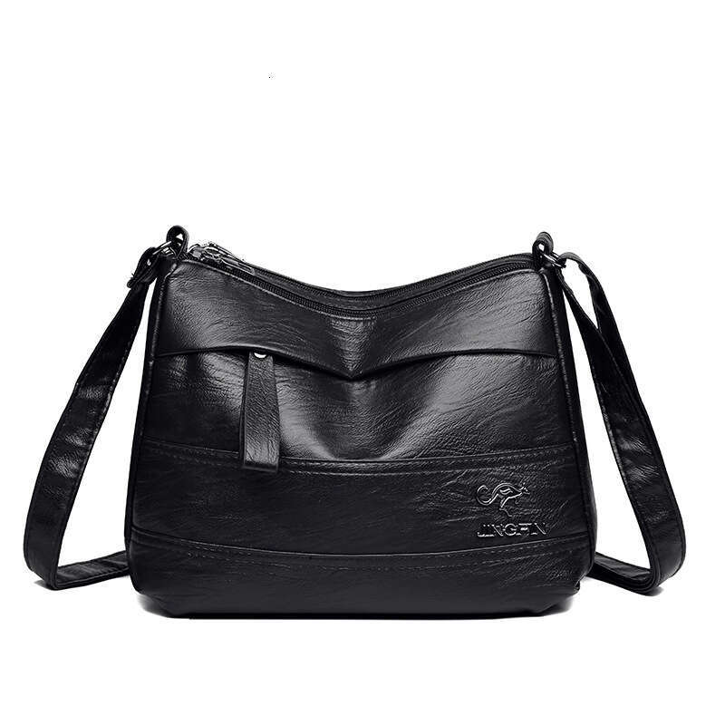 Soft Leather Texture Women's New Casual Versatile Multi-Layer Large Capacity Single Shoulder Crossbody Bag