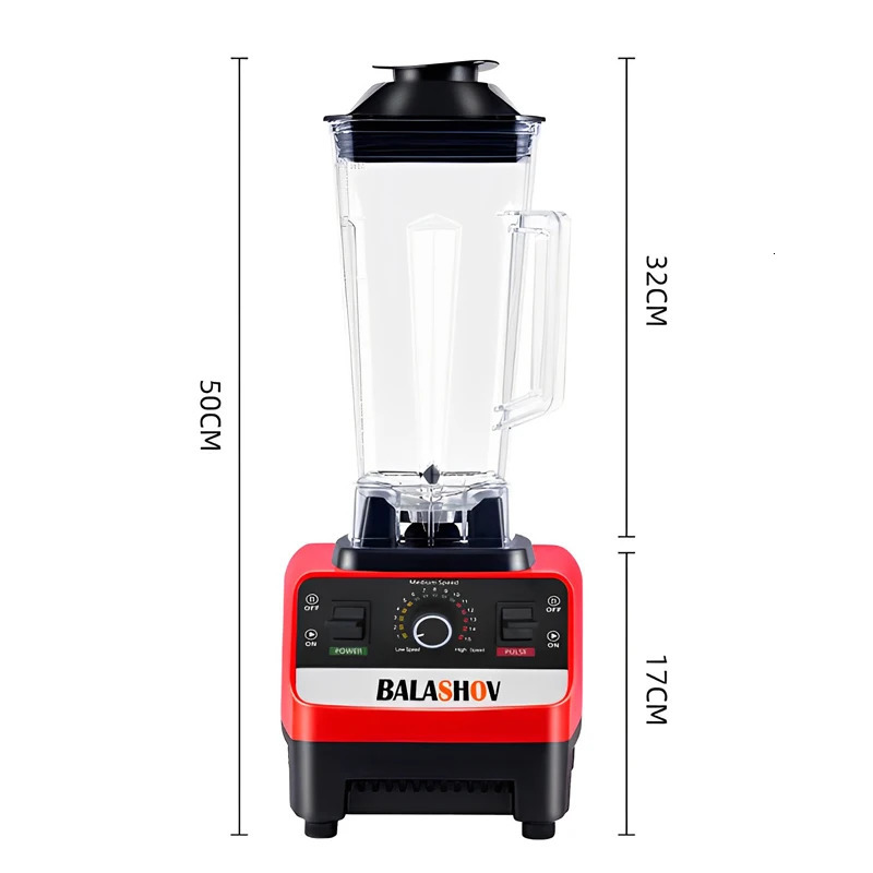 2000W Heavy Duty Commercial Blender Stationary Mixer Food Processor Ice Smoothies for Kitchen High Power Juicer BPA Free 250303