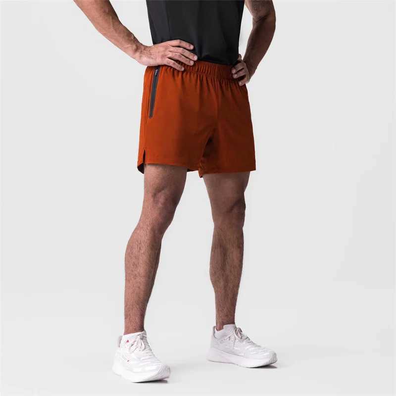 Mens Fitness Shorts Summer Woven Gym Sports Shorts Solid color Training Running Casual Quick-Drying Jogger Workout Short PantsT250304