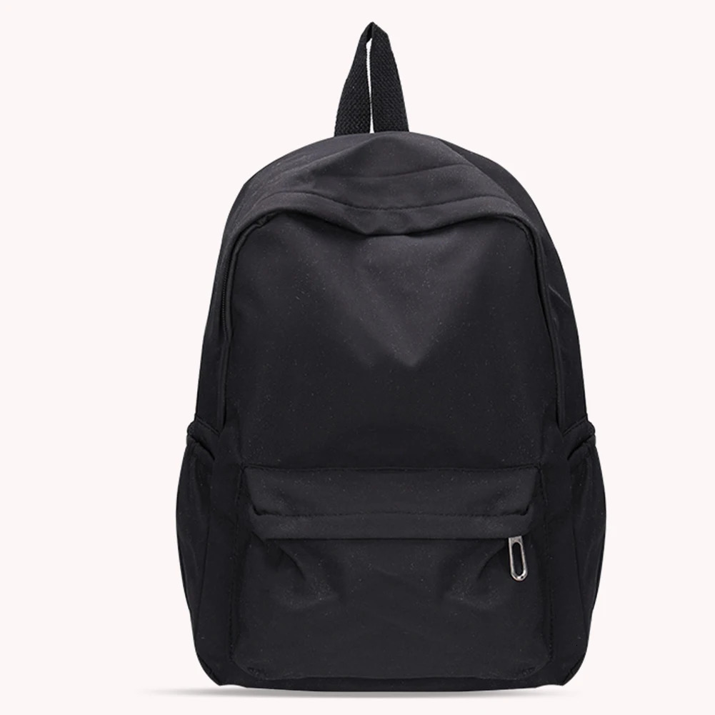 Ship from US Daily Large Capacity Travel School Backpack Womens Solid Color Shoulders Knapsacks Nylon Zipper Shopping Rucksacks 250304FBB
