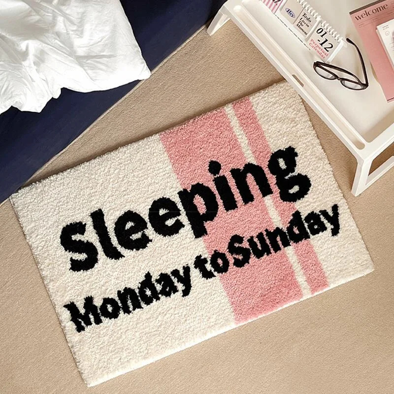 VIKAMA Home Decor Cashmere Floor Mat Bedroom Bedding Enters through Bath 250303