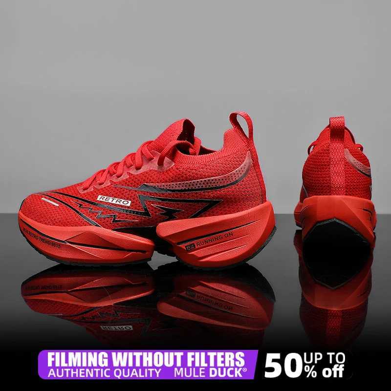NEW2025 Marathon Carbon Plate Sports Running Shoes Men Breathable Lightweight Wen Cfortable Nonskid Speciality Sneakers Z250304
