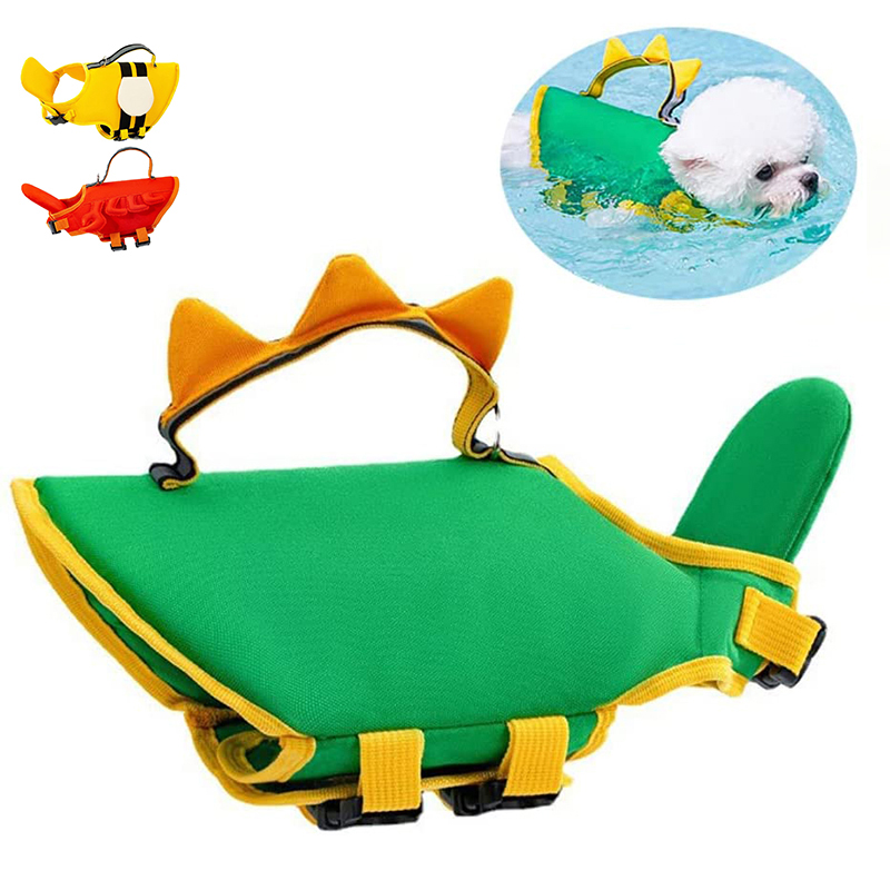 with Rescue Handle Summer Pet Vest Puppy Swimwear Dog Life Jacket Safety Swimming Suit Supplies