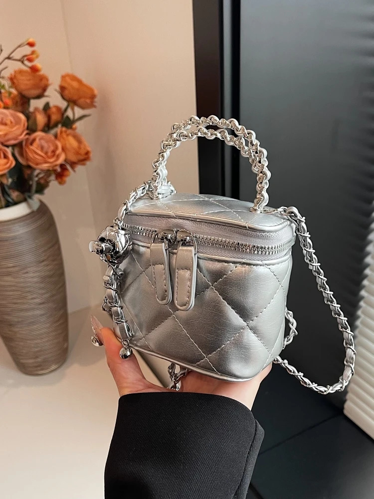 Fashion Crossbody Bucket Bag For Women Trendy Mini Mouth Red Envelope Handbag Versatile Single Shoulder Underarm Small Bag 250303