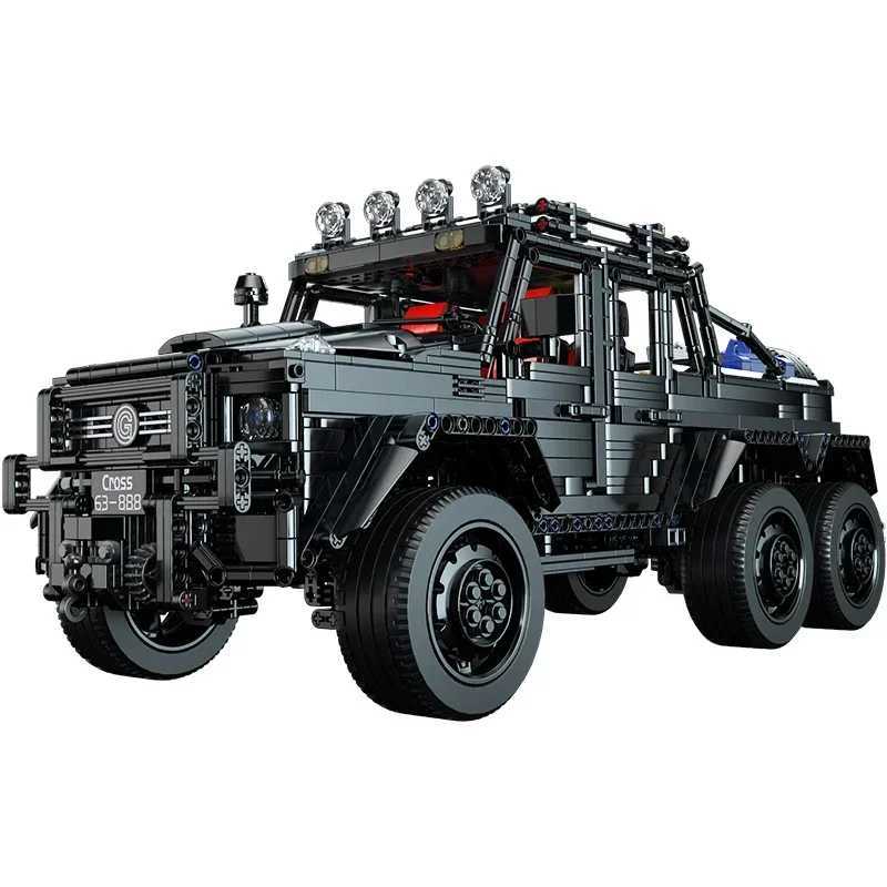 ToylinX Off-Road SUV Black Kits 1/8 Scale Pickup Truck Car Challenge Building Blocks Gift for Technical Enthusiasts AdultsT250304