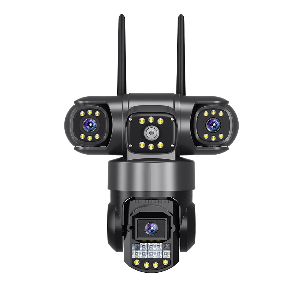 V380 Pro WiFi IP Camera Outdoor 12MP 6K Lenses Triple Screens Security Video Monitor Night Vision Waterproof CCTV Cameras