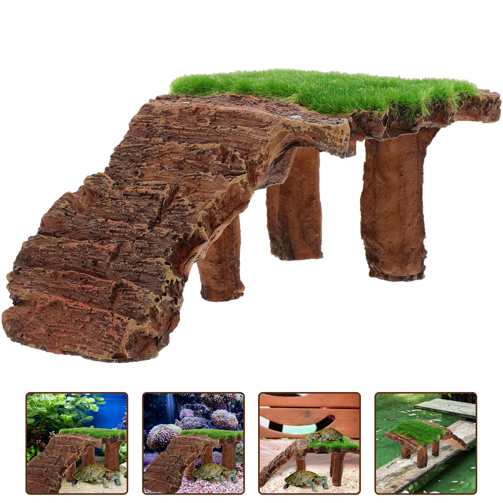 Crawl Turtle Terrace Decor Accessories for Tank Basking Platform 10x6cm Resin Fish Decorations Bearded Dragon Reptile Cave