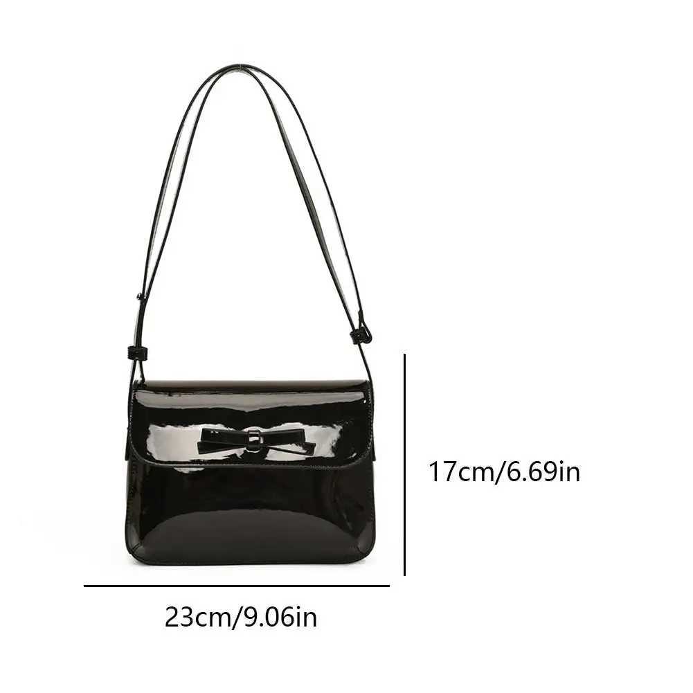 Patent Leather Shoulder Bag For Women Red Crossbody Bag Luxury Design Flap Messenger Bags Underarm Bag Lady Handbag Purse Z250303