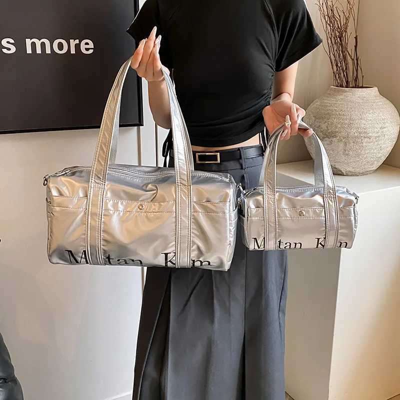 Korean Red Handbag Bright Womens Letter Shoulder Bag 2025 New Summer Luxury Fashion Underwear Bag Travel Cross Body Bag Z250303