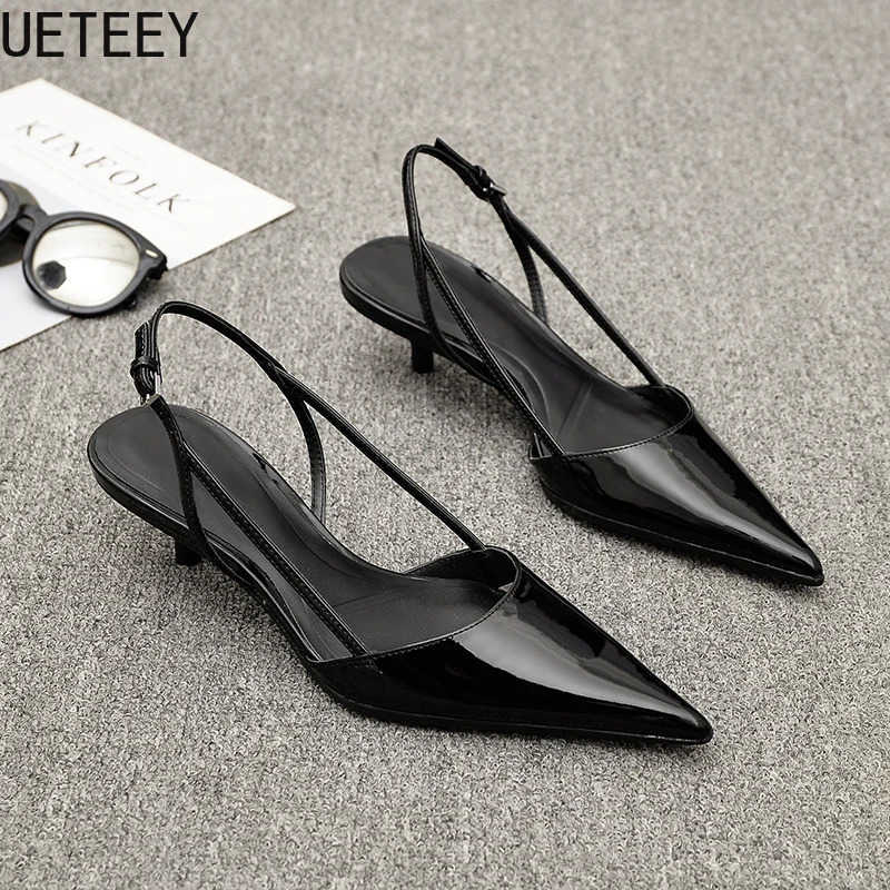 Designer Summer Low Heel Wen Sandals Fi Pointed Toe Shoes Ladies Elegant Stripper Party Sandalias Z250304