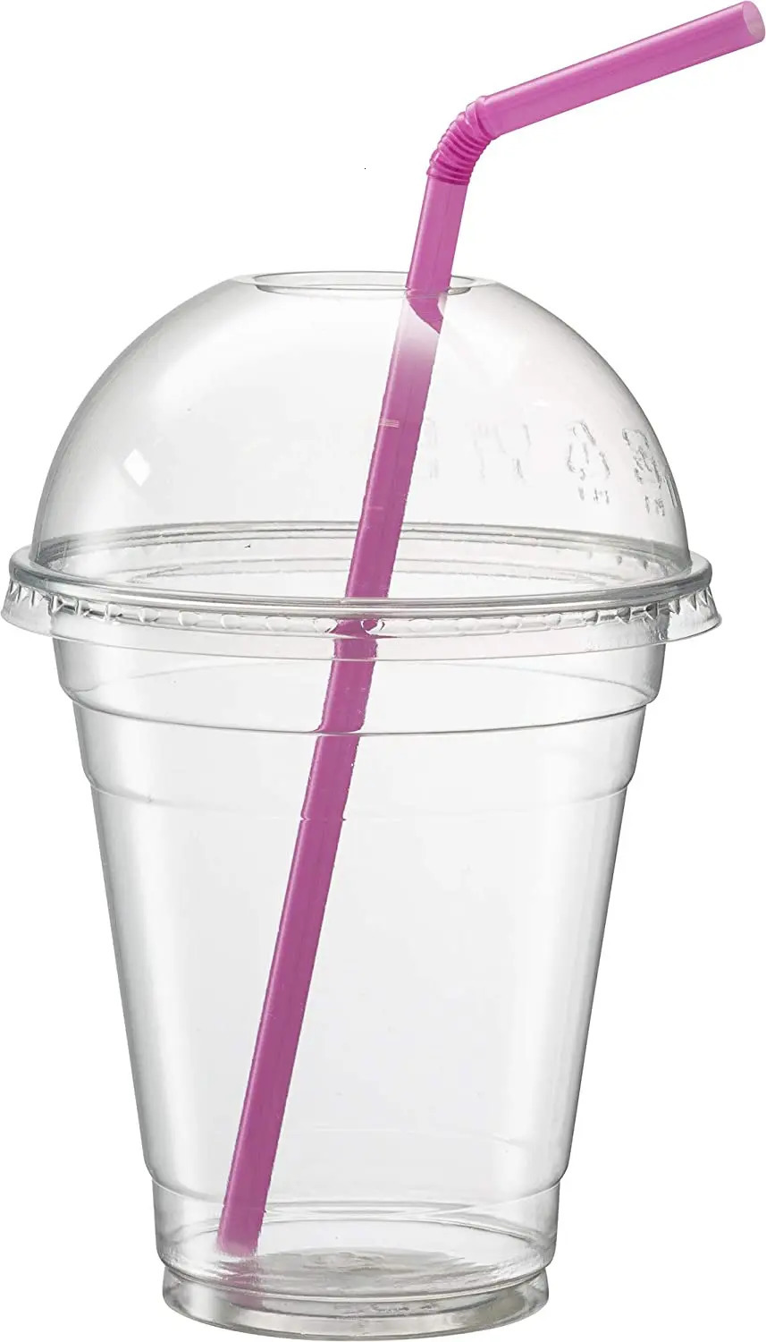 1000-100Counts Neon Colored Flexible Plastic Drinking Straws Disposable Straw 8.2 inches Tall Assorted Colors 250228