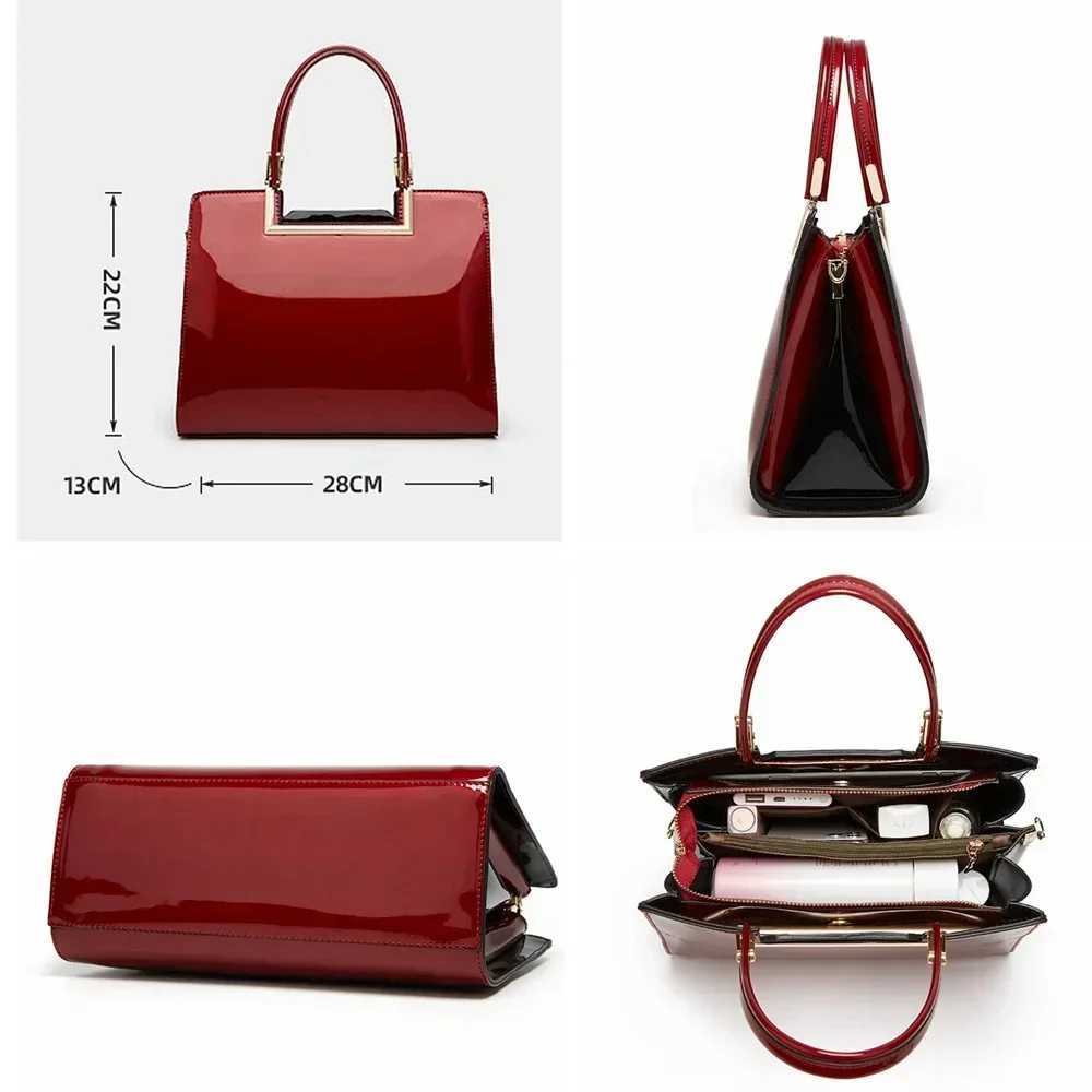 Artificial leather handbag designer luxury bag for women 2024 handbag wine red rice black blue handbag Bolsos Para Mujeres 2025 new Z250303