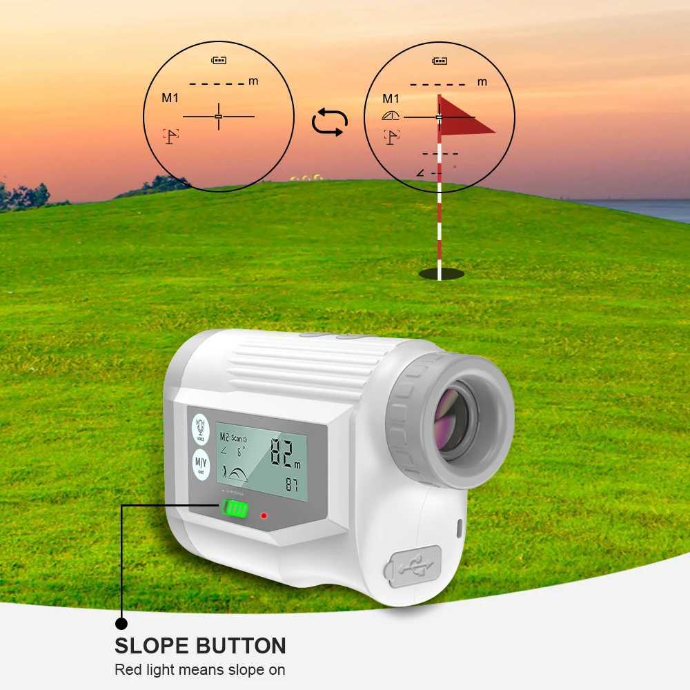 NOHAWK Golf Laser Rangefinder USB Rechargeable with Slope Compensation For Golfer Range Finder Hunting Monocular X250304