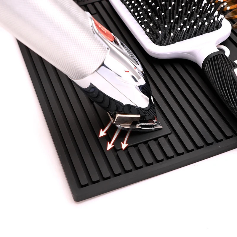 Electric scissor magnetic storage pad hair clipper shaping tool countertop pad strong adsorption anti slip silicone pad 250304