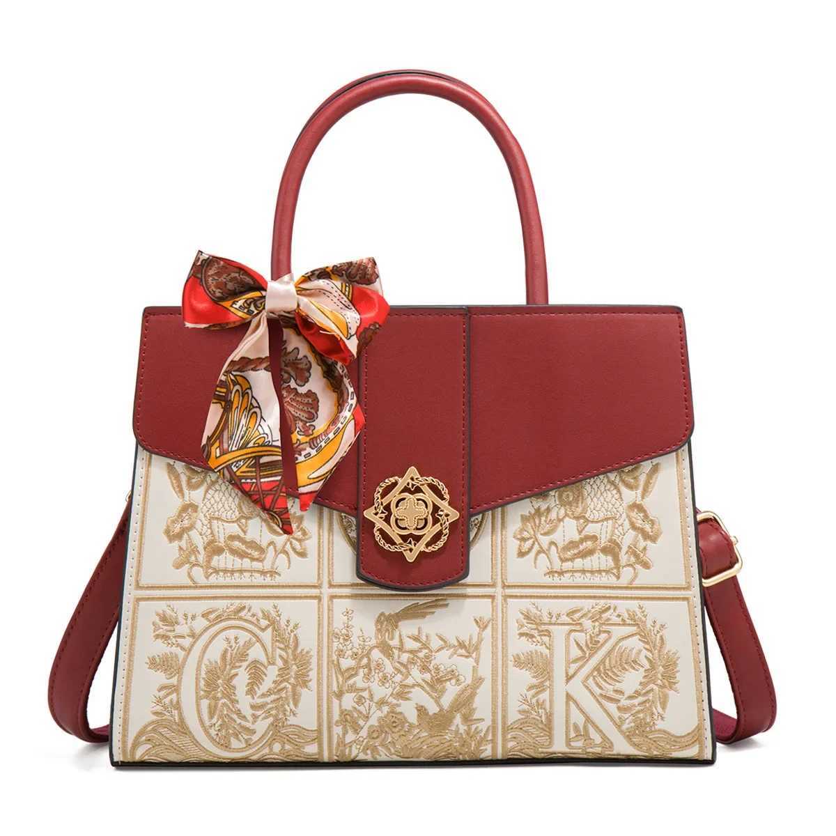 Elegant Embroidered Red Wedding Bag New Brides Handbag Mother-in-laws Birthday Gift Soft Crossbody Bag For Daily Use Z250303