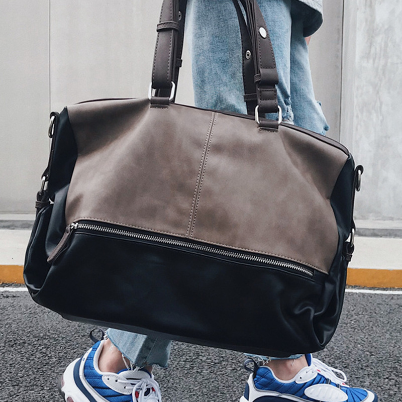 Designer Designer New High-Capacity Handbag, Fashionable And Simple Crossbody Travel Shoulder Color Blocking Men's Bag, Trendy Big Bag