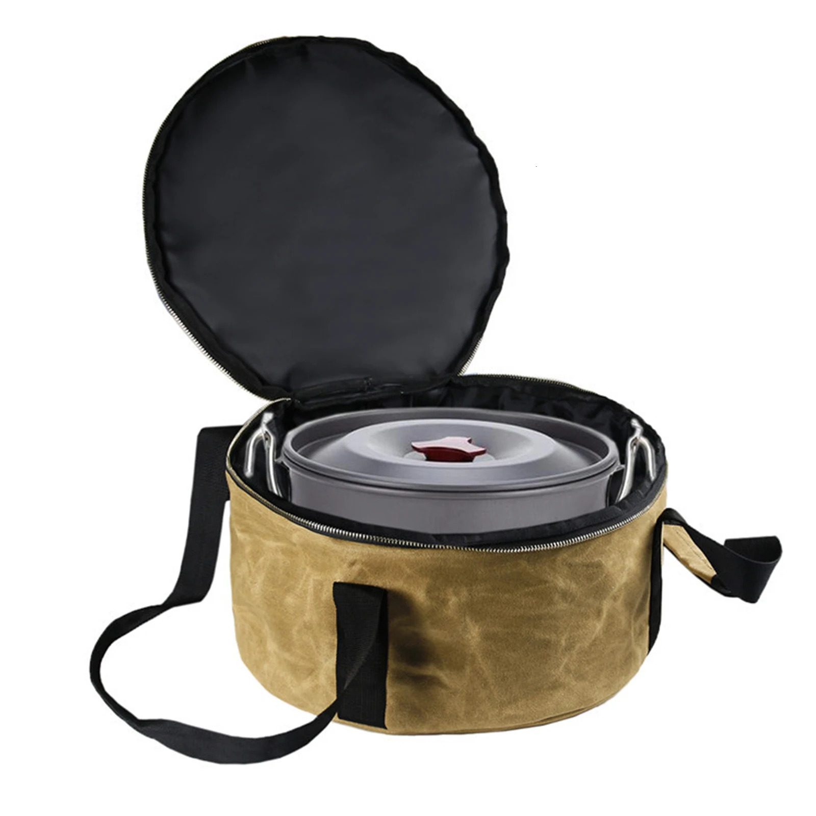 Ship from US 1417X709 Multifunctional Dutch Oven Canvas Storage Pouch Bags Cooking Utensils Organizer for Outdoor Activities BBQ 250304FBB