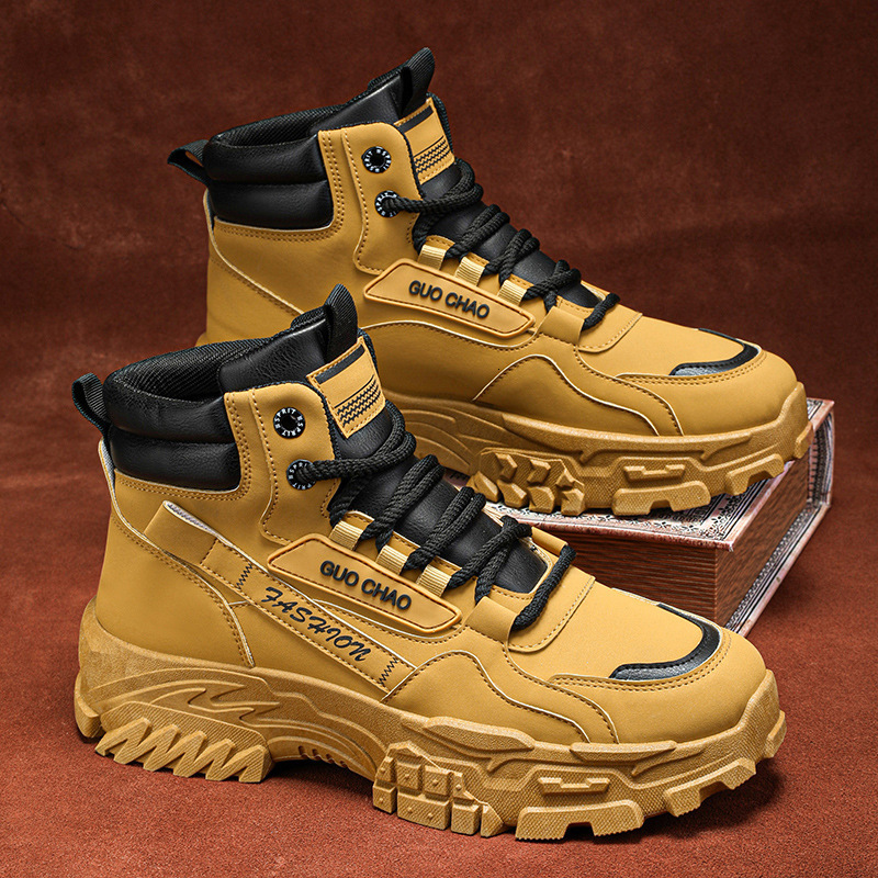 2025S New Original Designer Fashionable High Top Martin Boots Four Seasons Men s Versatile Multi Functional Outdoor Sports And Leisure Shoes Black Bro