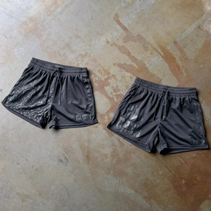 Sports Shorts Mens Quarter Above Knee Sweatpants Summer Fitness Running Breathable Quick Drying Basketball Pants 250228