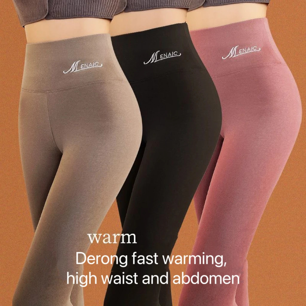 1pcs Leggings For Women Spring Autumn No Trace Slim Elastic HighWaisted Warm Pants Sports Fitness Black 250304