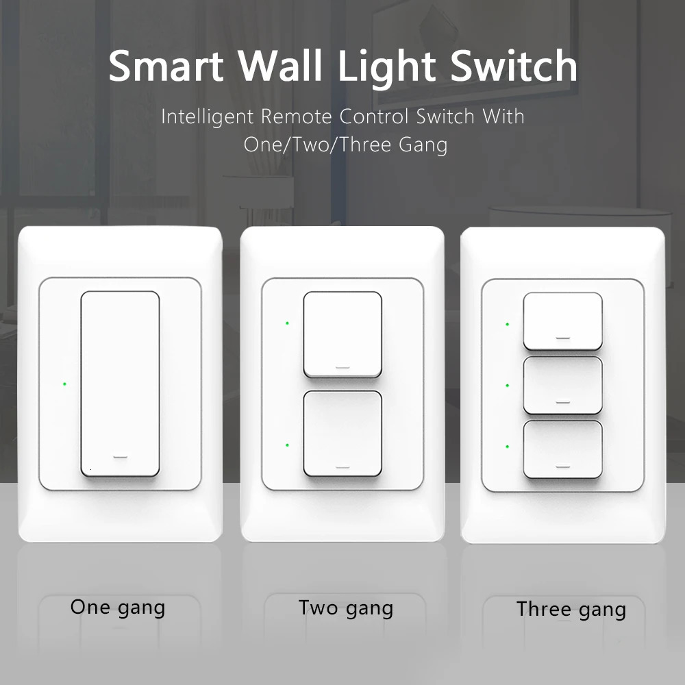 Tuya Zigbee3.0 Smart Wall Switch US AU Wall Push Button Physical Switches Smart Wireless Voice Remote Control Google Home Alexa 250303