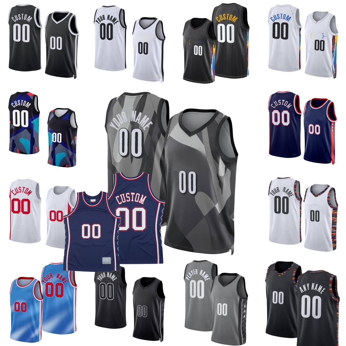 Printed New City Basketball 3 Alex Petrovic Jersey Custom 32 Julius Erving Jerseys Blue White Breathable Sports Shirt