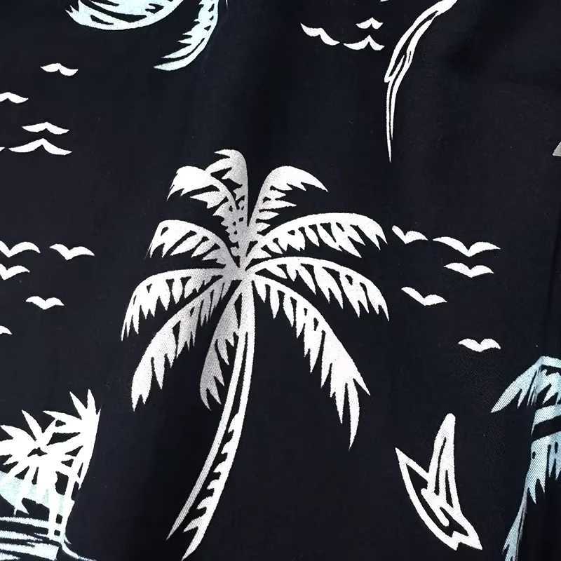New Mens Summer Beach Casual Shorts Coconut Tree Print Uniform Size Comfortable Silk Quick Drying Bermuda Hurey BoardshortsT250304