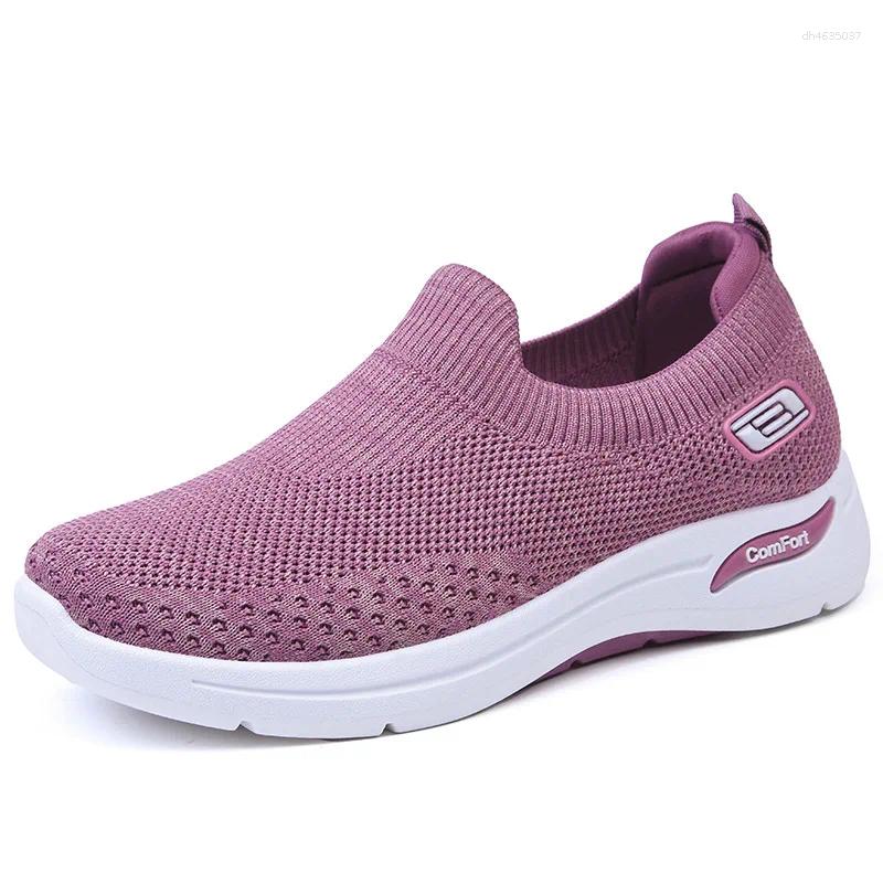 Casual Shoes 2025 Foreign Trade Women's Lightweight Soft Bottom Flat Fashion Breathable Sports For Women zhanyishengli