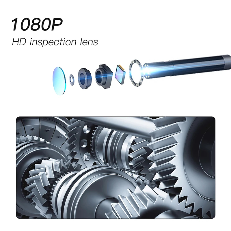 Endoscope Camera with Light 2 8 Inch Screen Scope Camera HD1080P 8MM Lens Pipe Inspection USB Borescope 8 LED 2600mAh