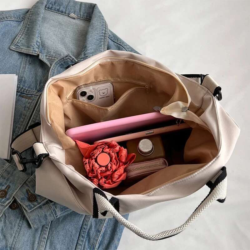 Handbags For Women Canvas Shoulder 2023 Lightweight Large Capacity Beach Travel Bag High Quality