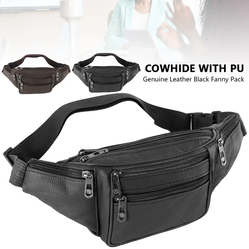 Ship from US Fanny Packs for Women Men Fashion Waist Pack Belt Bag with 7 Zipper Pockets Casual Hip Bum Travel Hiking Running 250303FBB