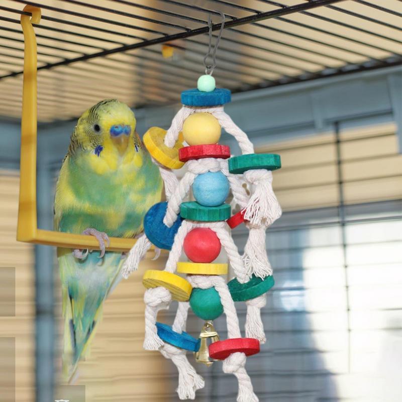 Bird Cage Toys Parrot Chewing Toys Bird Parrot Chewing Blocks For Small And Medium Parakeets
