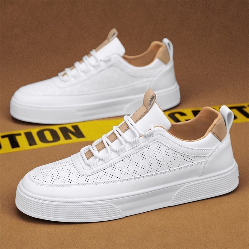 Spring Designer s New Breathable White Shoes 2025 Newly Launched Multi Functional Sports Men s Casual Leather Lightweight Solid Color Fashion Shoes