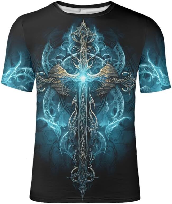 Mens T shirt Men's Vintage Viking Totem 3D Printed Norse Mythology Pullover Tee Shirt tee Casual tops summer clothes