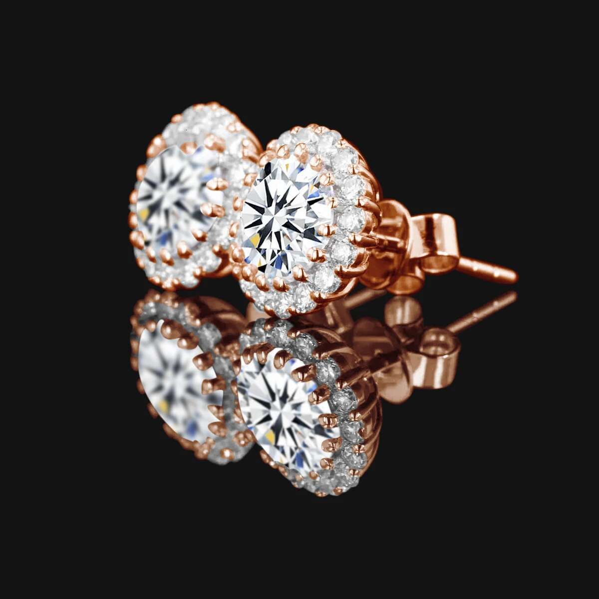 Real 1.2ct D Color Moissanite Dia Stud for Women Sterg Sier Wedding Accessories Earrings Jewelry