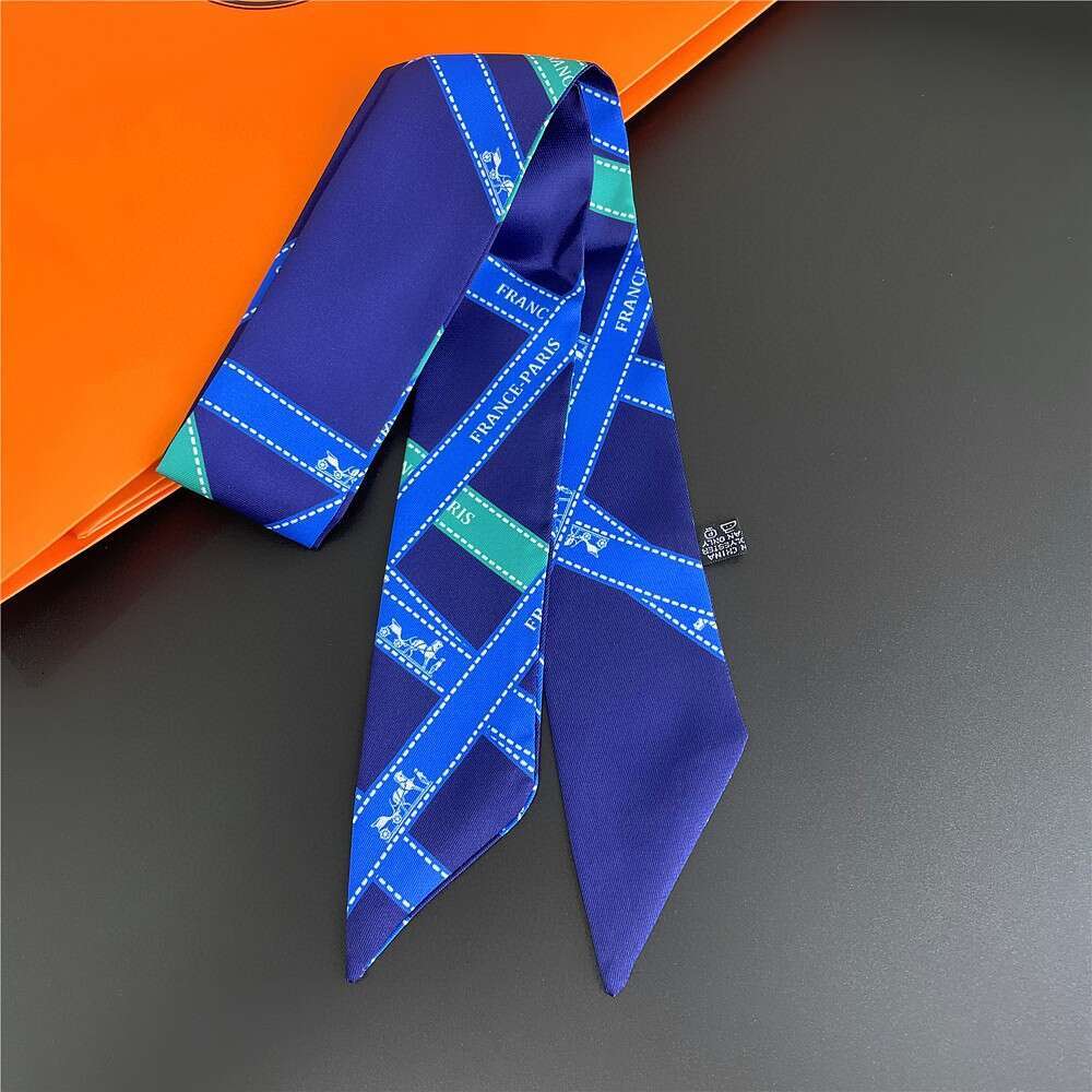 New Product Blue Printed Cartoon Anime Male Summer Simulation Hairband Silk Scarf Bag Ribbon