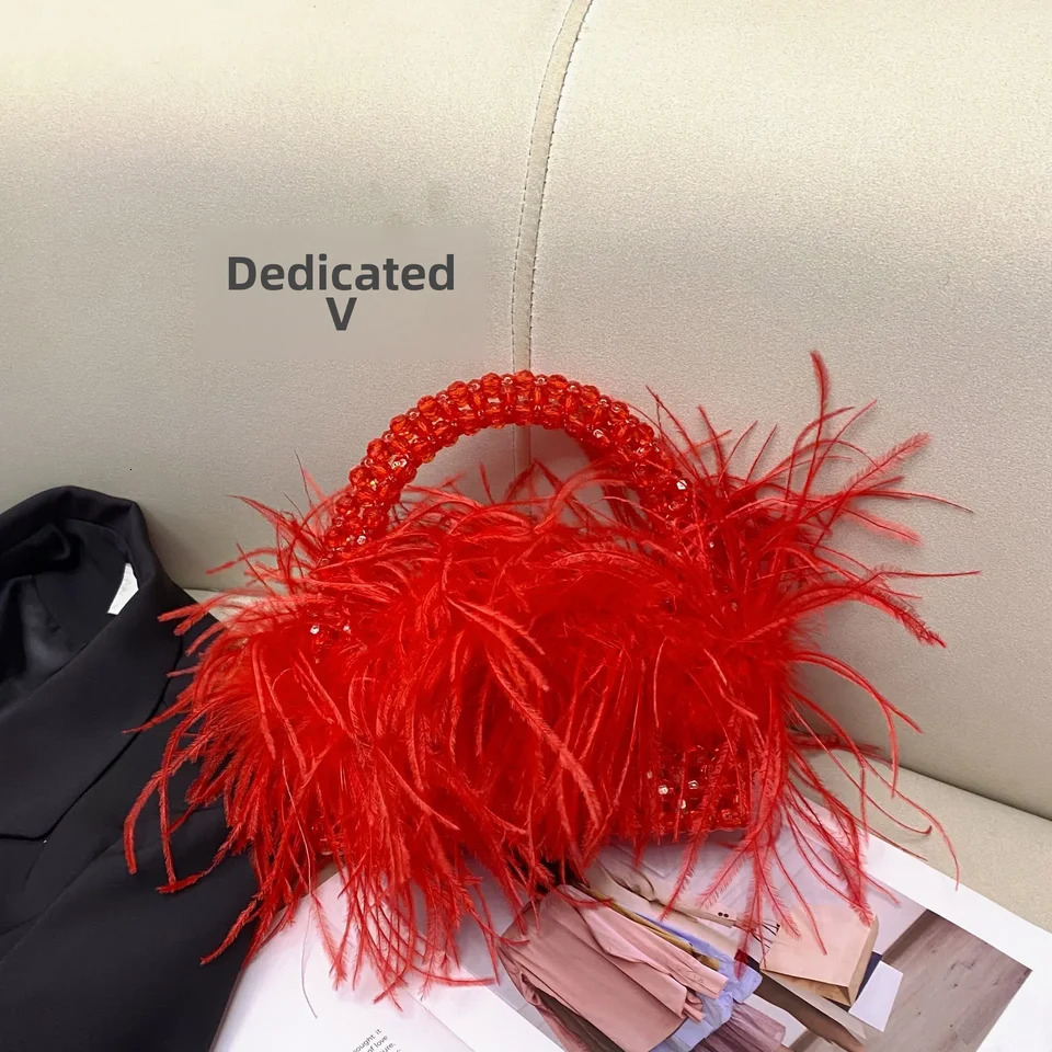 Bird feather bead candy color mini square handbag hard cross body bag fashion social event 250303