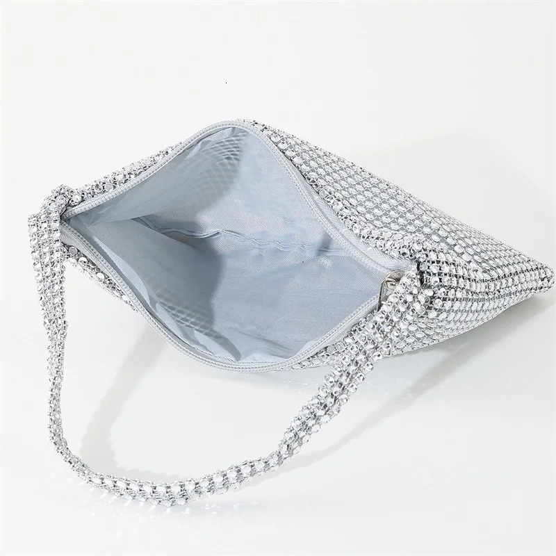 Elegant Crystal Clutch Bag Sparkling Handbag Sparkling Water Diamond Evening Wallet Sparkling Diamond Shoulder Bag 250228