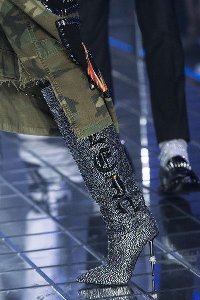 Instagram Fashion Show Plated Heels Hot Diamond Bgbg Women's Shoes Long Boots