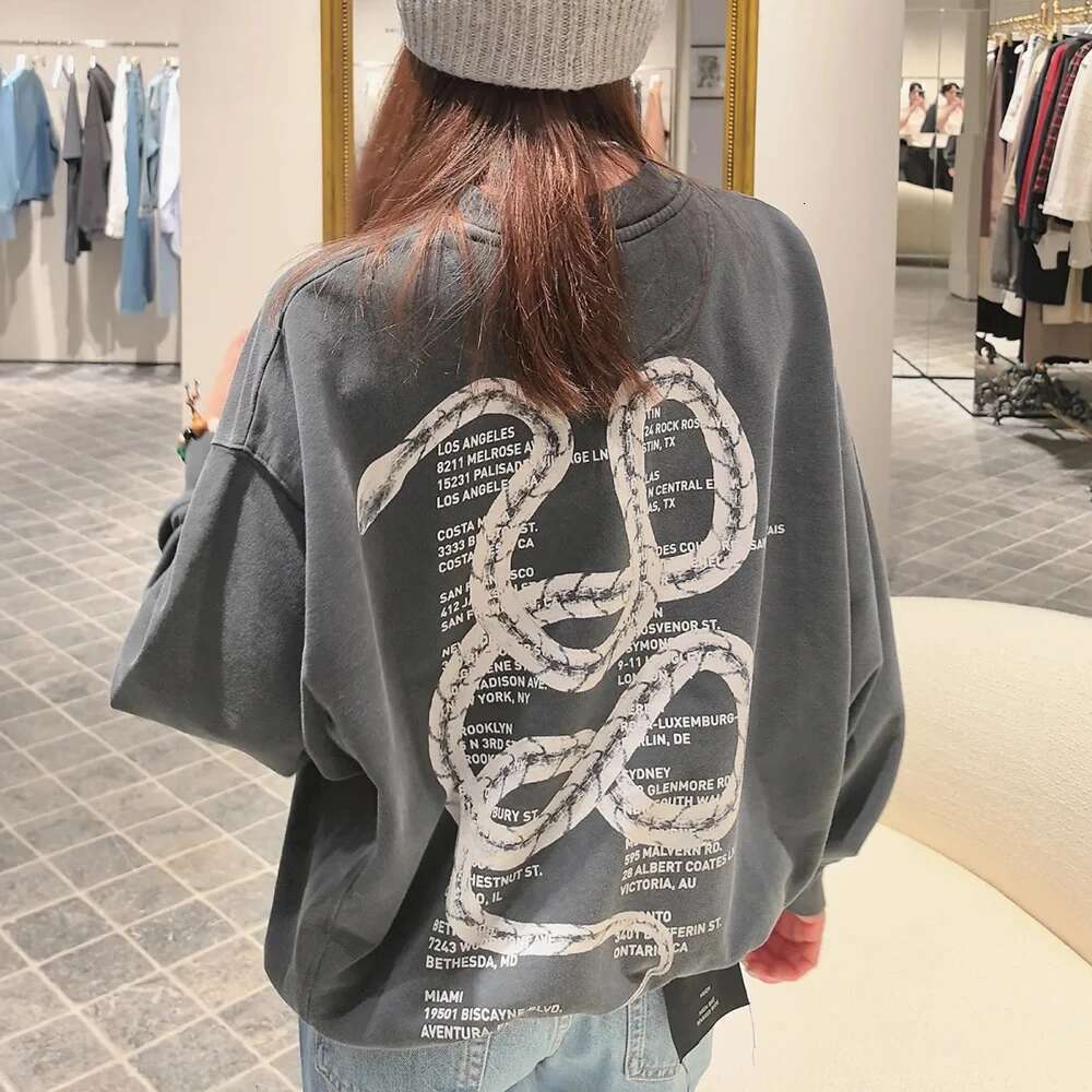 Letter Graphic Print Sweatshirt Women O-Neck Long Sleeve Female Pullover Vintage Casual Lady Top 2025