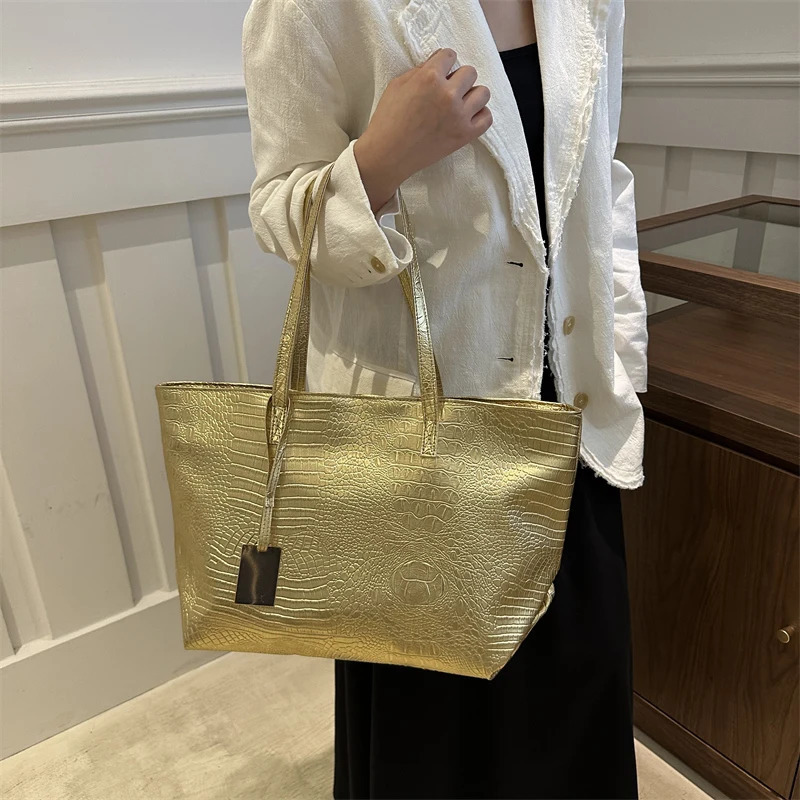 Ship from US Womens PU Fashion Handbag Large Capacity Shoulder Bag Solid Color Pattern Outdoor Travel 250303FBB