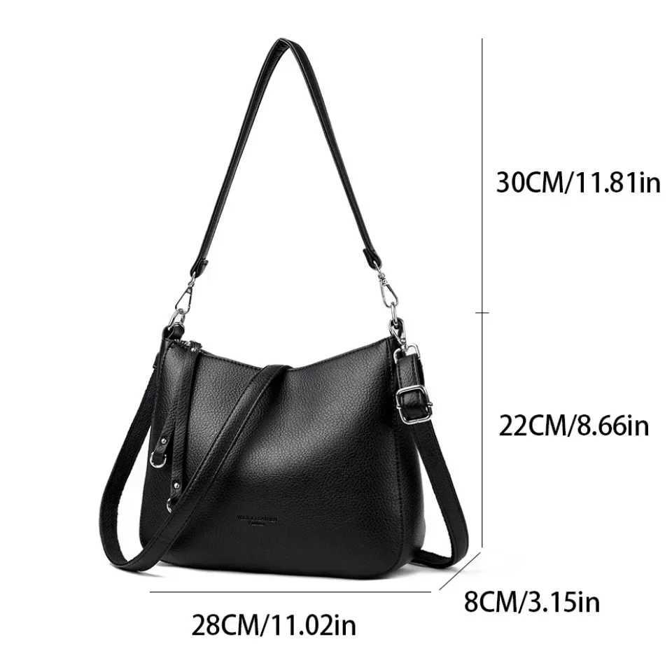Genuine Brand Womens Soft Leather Shoulder Bags Luxury Designer Crossbody Bags Ladies Casual Tote Bag Messenger Commuting Bag Z250303