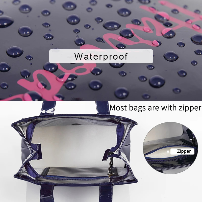Fashion Style Jelly Handbag for Women Eco Friendly Flower Tote Shopping Bag Reusable Waterproof PVC Shoulder Shopper Bag 250303