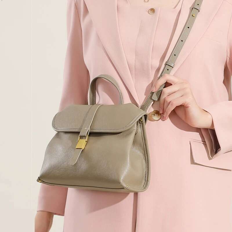 Burminsa Cowhide Genuine Leather Shoulder Bags For Women 2025 Designer Square Crossbody Purses Satchel Ladies Handbags