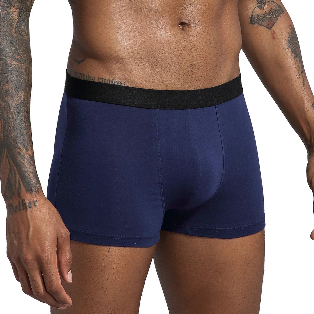 6pcs Pack Men Panties Cotton Underwear Male Boxer And Underpants For Homme Set Shorts Box Slip Kit 250303
