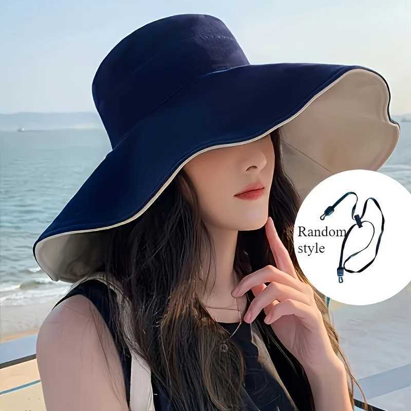 1/2PCS Sun Beach Hatschic Wide Brimmed Womens Ashionable Face Protection Travel Breathable Outdoor Adventures Summer AccessXJ250304