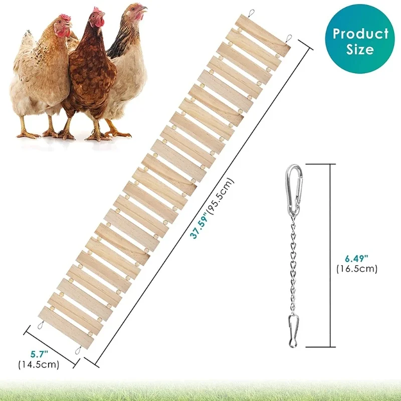 Chicken Coop Toy Chicken Toys for Hens Natural Wood Chicken Ladder Chicken Swing Chicken Perch for Birds Poultry Rooster